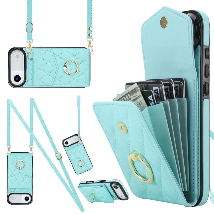Mint Green rhombic iPhone Air case