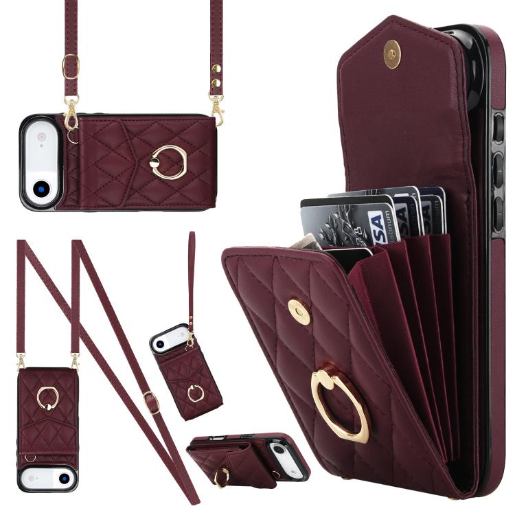 Wine Red rhombic iPhone Air case