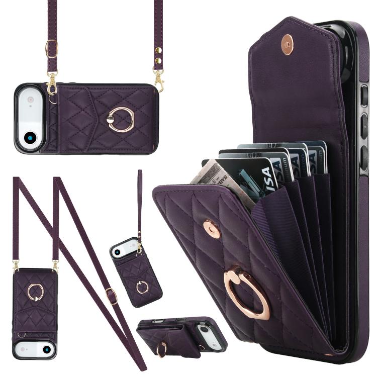 Dark Purple rhombic iPhone Air case