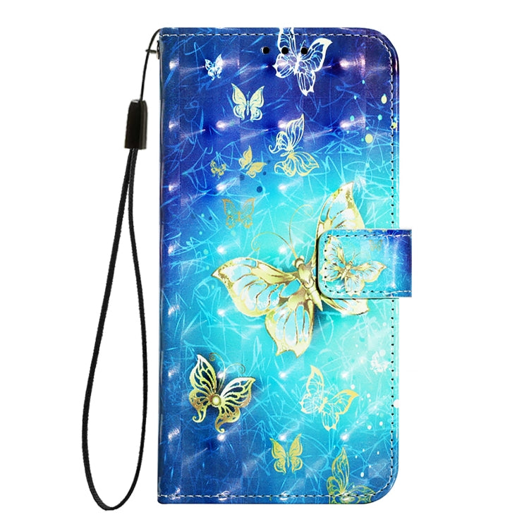 3D Painting Golden Butterfly flip iPhone case front and inside view