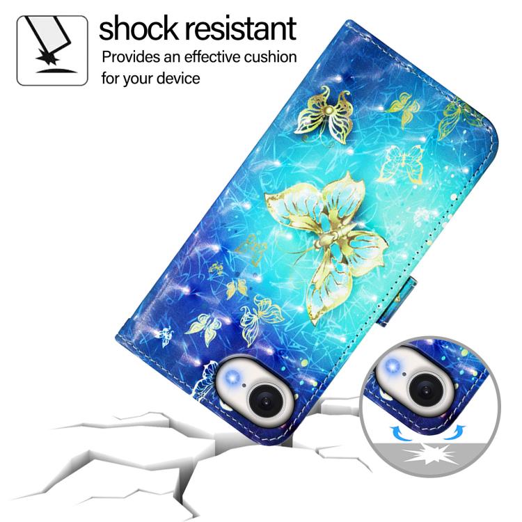 3D Painting flip wallet phone case detail showing port and button access