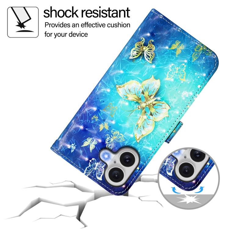 3D Painting flip wallet phone case detail showing port and button access