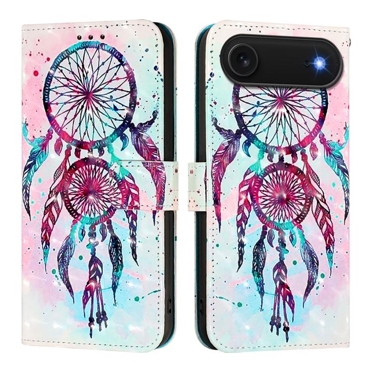 3D Painting flip PU leather iPhone Air wallet case with Color Drop Wind Chimes artwork
