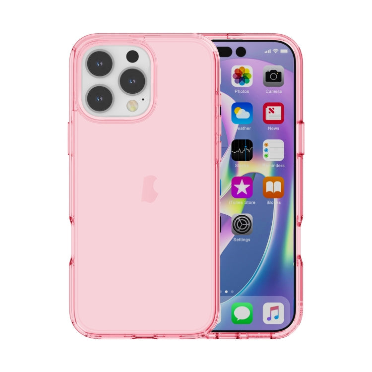 Shockproof Terminator transparent iPhone case in pink for iPhone 16 Pro Max