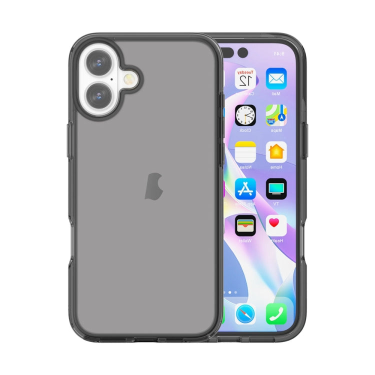 Shockproof Terminator transparent iPhone case in grey for iPhone 16 Plus
