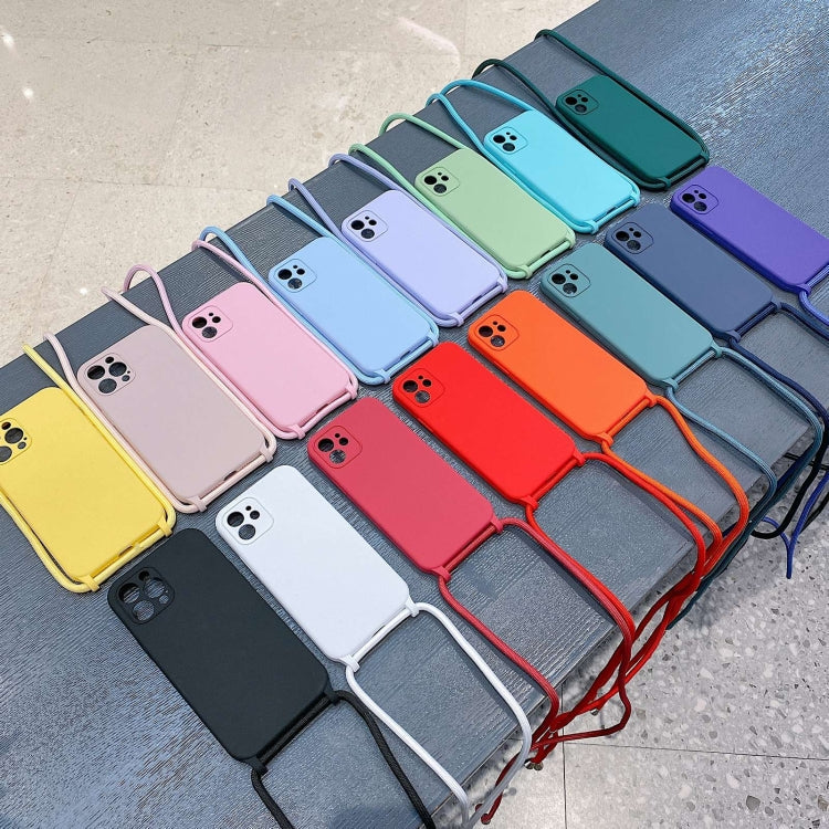 Crossbody lanyard liquid silicone iPhone case final detail image