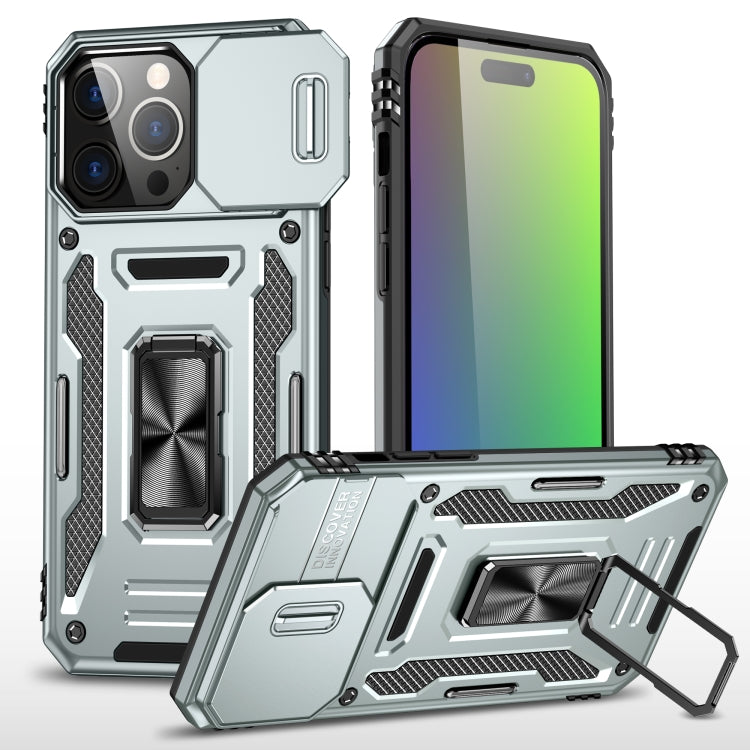 Armor camera shield iPhone case in grey for iPhone 16 Pro Max