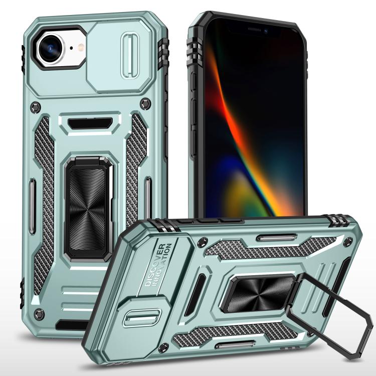 Armor camera shield iPhone case in alpine green for iPhone 17e and 16e