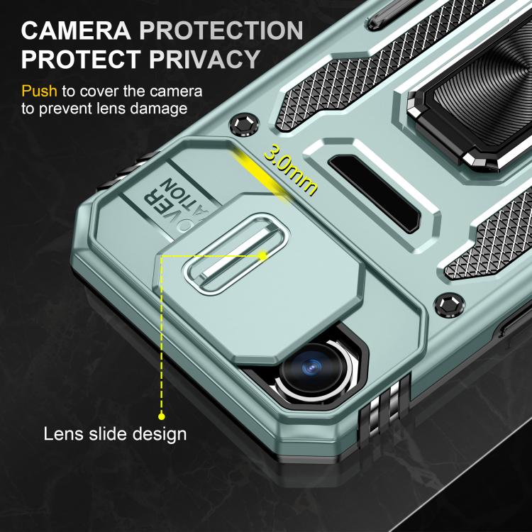 Armor iPhone case detail image showing rotating ring stand