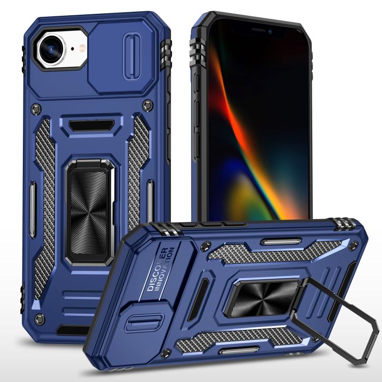 Armor camera shield iPhone case in navy blue for iPhone 17e and 16e