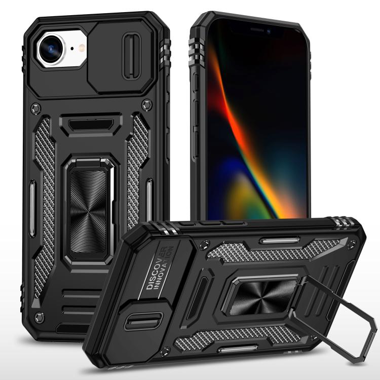Armor camera shield iPhone case in black for iPhone 17e and 16e