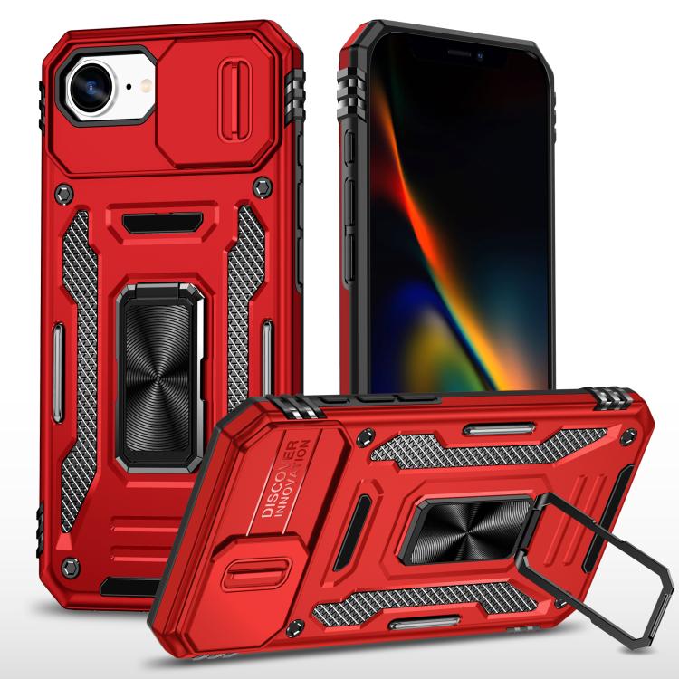 Armor camera shield iPhone case in red for iPhone 17e and 16e