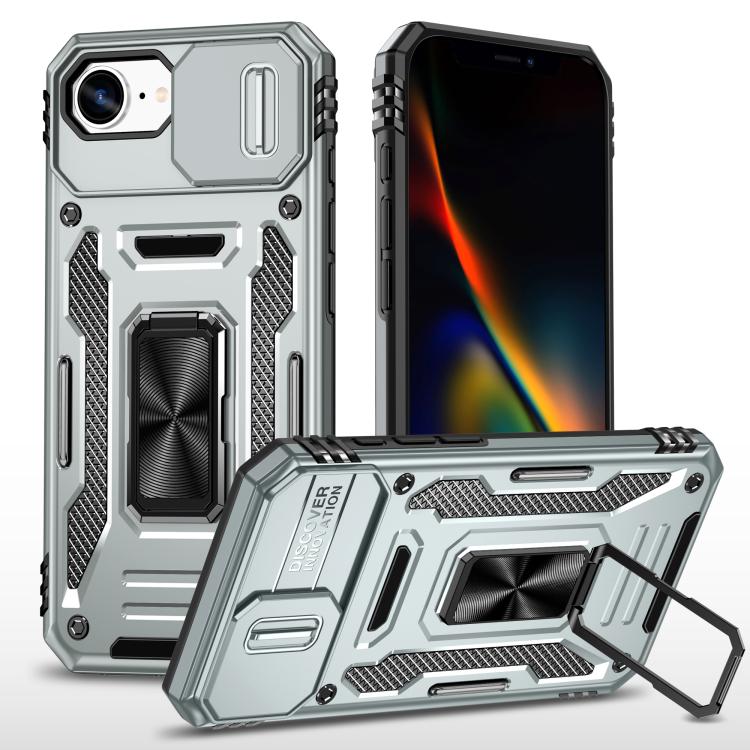 Armor camera shield iPhone case in grey for iPhone 17e and 16e