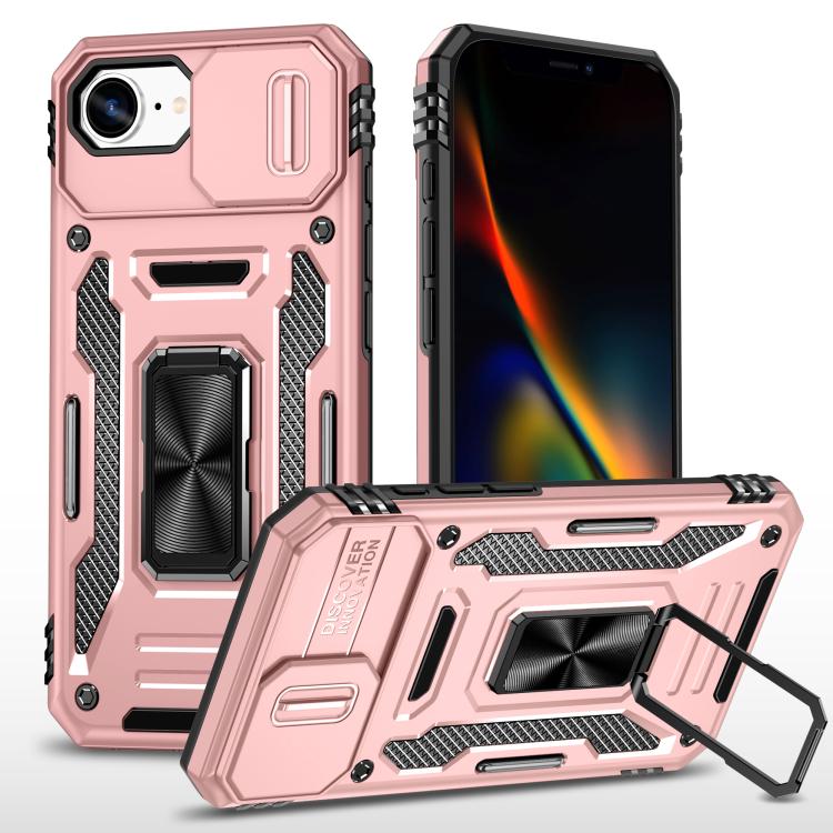 Armor camera shield iPhone case in rose gold for iPhone 17e and 16e