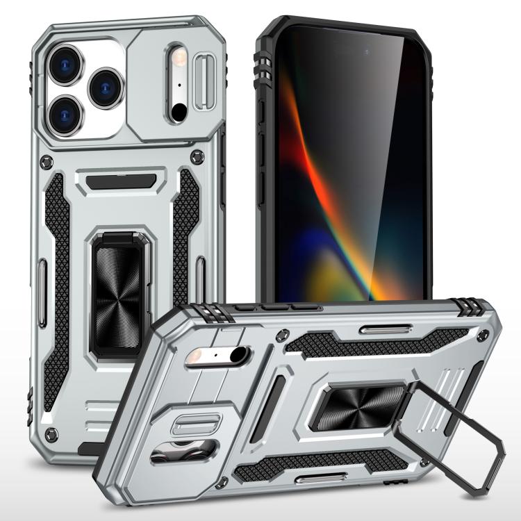 Armor camera shield iPhone case in grey for iPhone 17 Pro Max