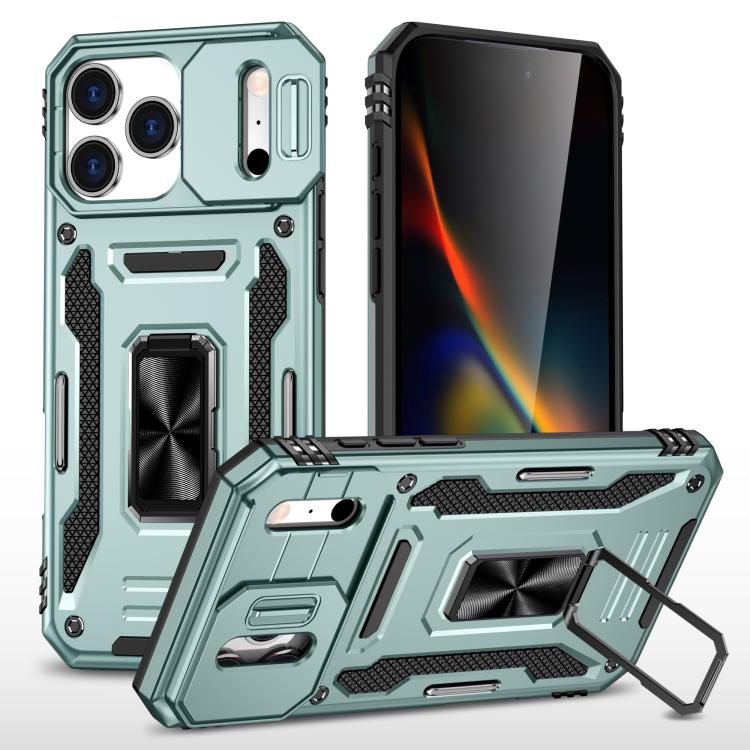Armor camera shield iPhone case in alpine green for iPhone 17 Pro