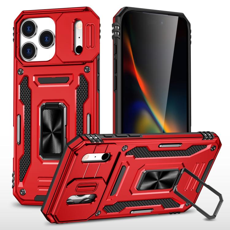 Armor camera shield iPhone case in red for iPhone 17 Pro
