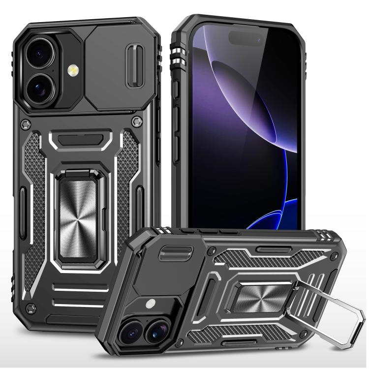 Armor camera shield iPhone case in black for iPhone 17
