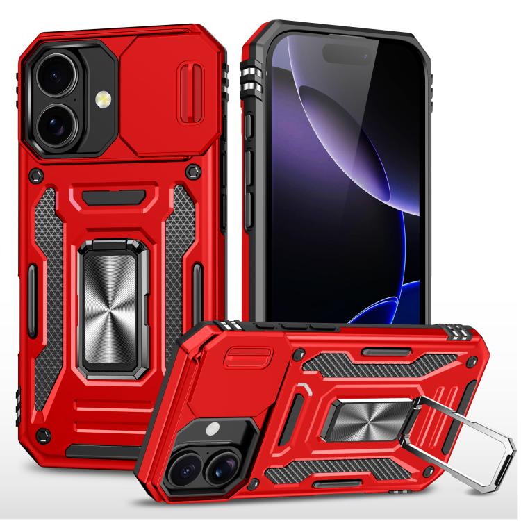 Armor camera shield iPhone case in red for iPhone 17