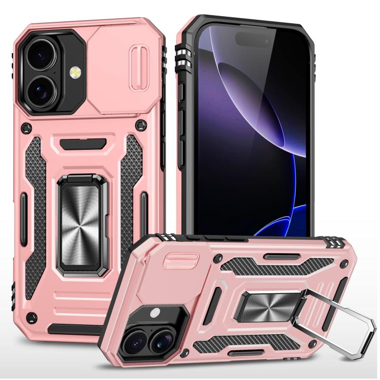 Armor camera shield iPhone case in rose gold for iPhone 17