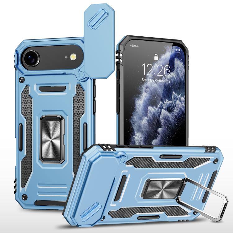 Armor camera shield iPhone case in light blue for iPhone Air