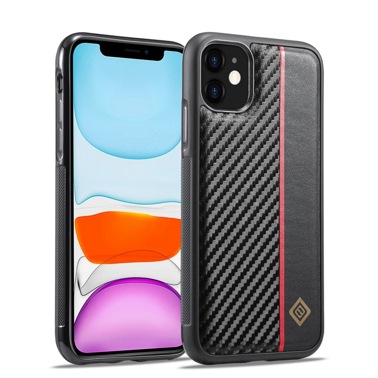 LC.IMEEKE 3-in-1 carbon fibre texture iPhone 11 case