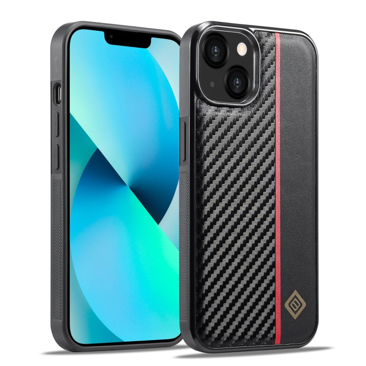 LC.IMEEKE 3-in-1 carbon fibre texture iPhone 13 case