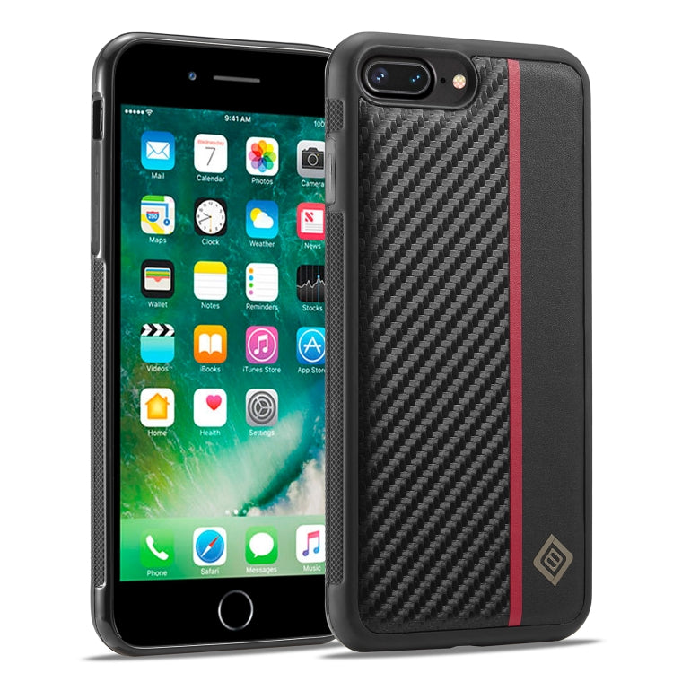 LC.IMEEKE 3-in-1 carbon fibre texture iPhone 7 8 SE case