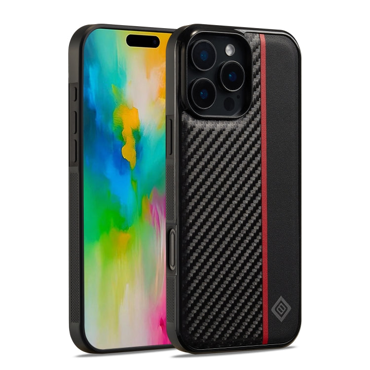 LC.IMEEKE 3-in-1 carbon fibre texture iPhone 16 Pro Max case