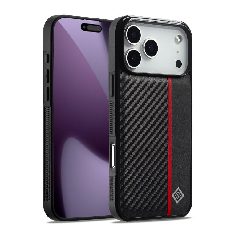 Mira Sales LC.IMEEKE 3-in-1 carbon fibre texture shockproof iPhone 17 Pro case