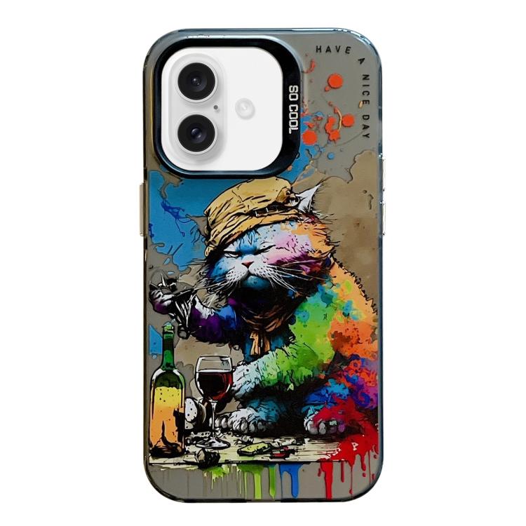 Animal artwork iPhone 17 case pattern K