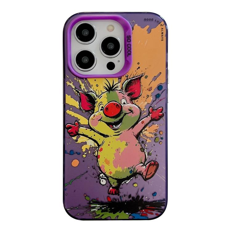 Happy Pig animal oil painting iPhone 17 Pro Max case