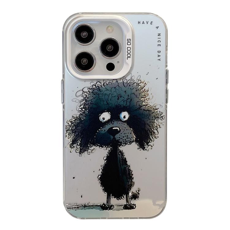 Black Dog animal oil painting iPhone 17 Pro Max case