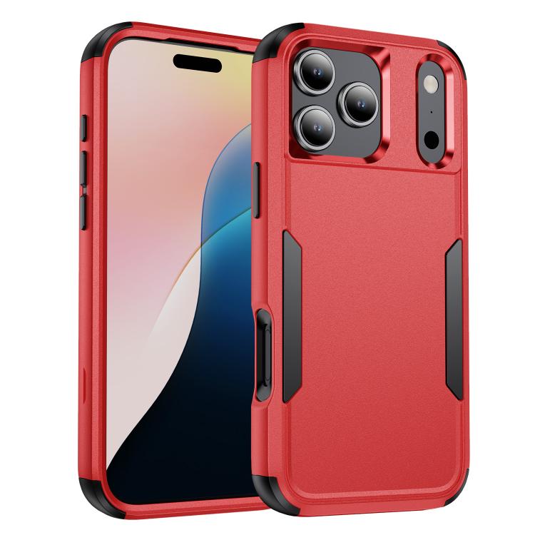 Commuter shockproof iPhone case in red and black for iPhone 17 Pro Max