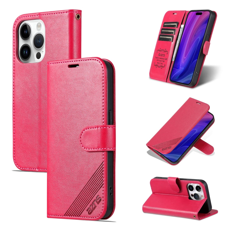 Mira Sales AZNS sheepskin texture flip wallet iPhone 16 Pro Max case in red