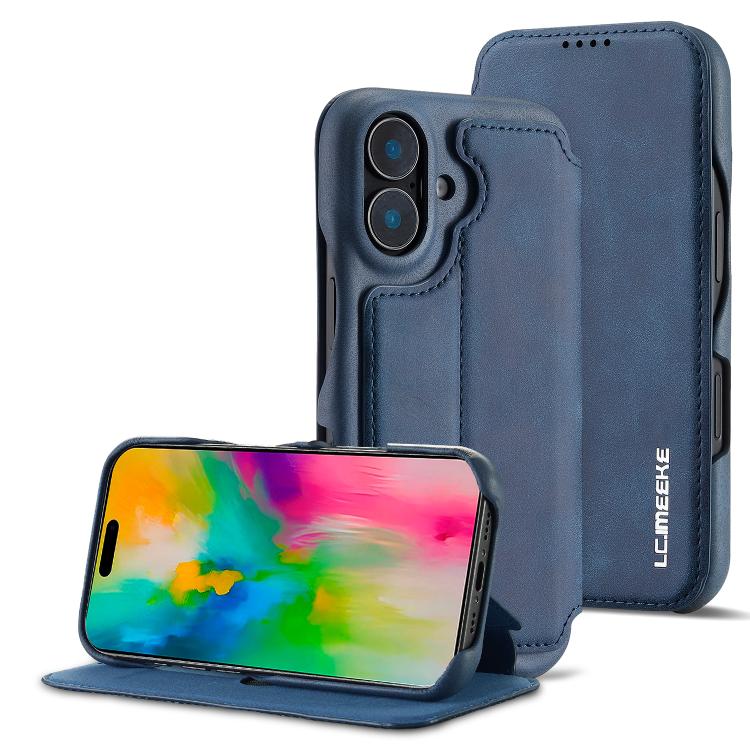 Blue LC.IMEEKE Hon Ancient flip iPhone 17 card slot stand case