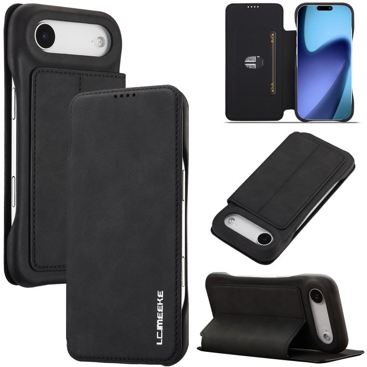 Black LC.IMEEKE Hon Ancient flip iPhone Air card slot stand case