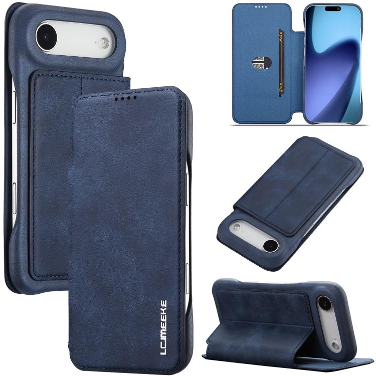 Blue LC.IMEEKE Hon Ancient flip iPhone Air card slot stand case