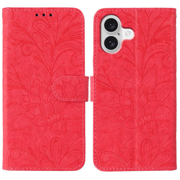 Red lace flower iPhone 17 flip case