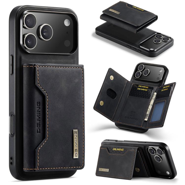 Mira Sales DG.MING M2 3-fold wallet iPhone 17 Pro case in black