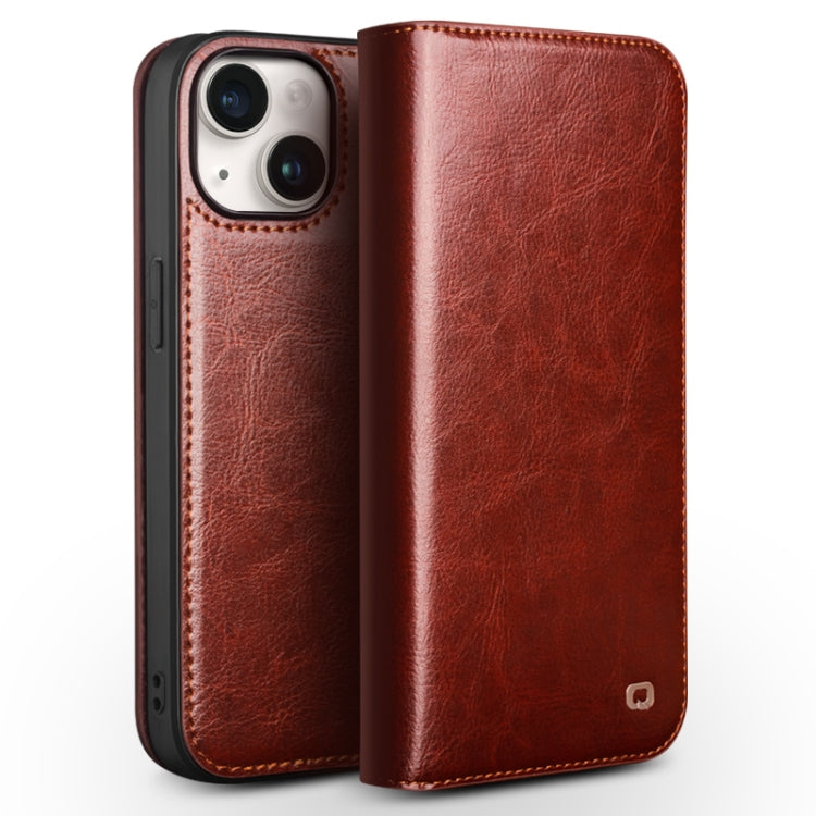 QIALINO Classic Genuine Leather Phone Case, For iPhone 16e / 17e, For iPhone 17 Pro Max, For iPhone 17 Pro, For iPhone 17, For iPhone Air, For iPhone 16 Pro Max, For iPhone 16 Pro, For iPhone 16 Plus, For iPhone 16, For iPhone 15 Pro Max               ...