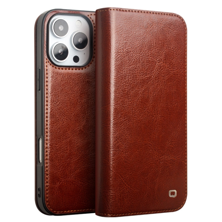 QIALINO Classic Genuine Leather Phone Case, For iPhone 16e / 17e, For iPhone 17 Pro Max, For iPhone 17 Pro, For iPhone 17, For iPhone Air, For iPhone 16 Pro Max, For iPhone 16 Pro, For iPhone 16 Plus, For iPhone 16, For iPhone 15 Pro Max               ...