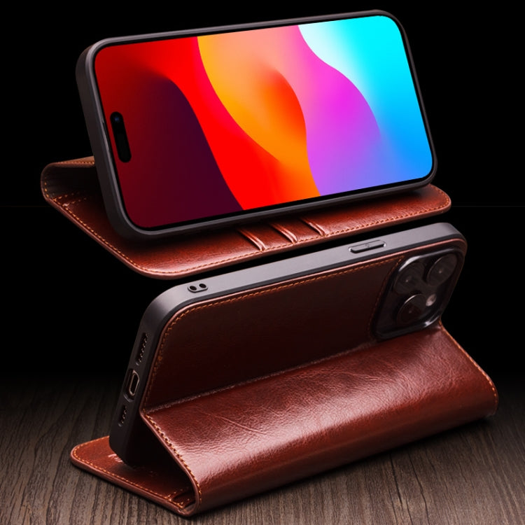 QIALINO Classic leather phone case detail image