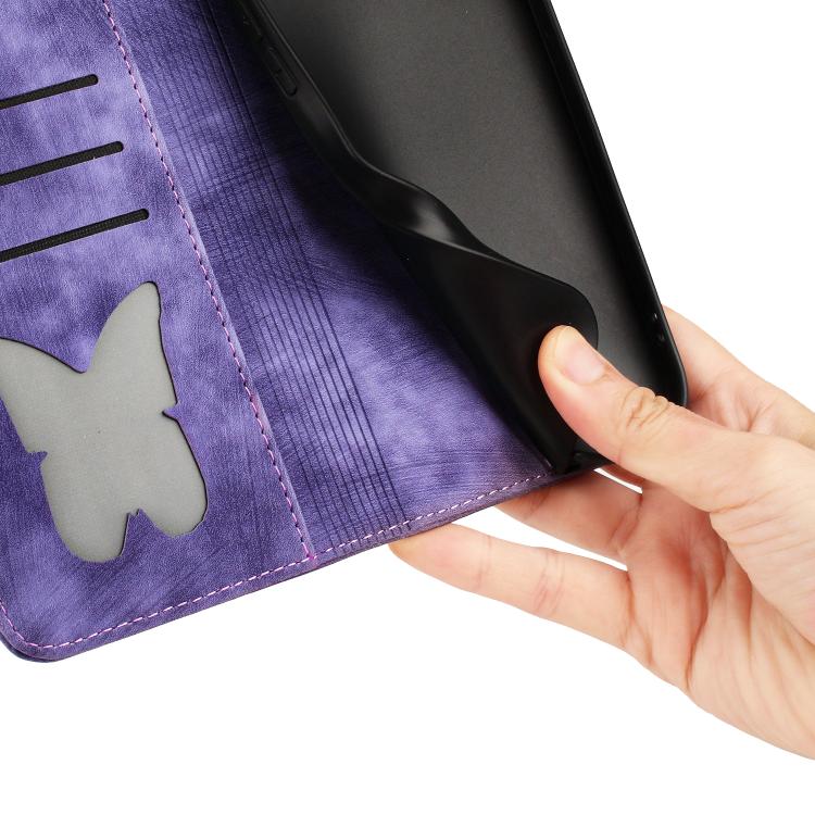 Butterfly Cat Embossing Flip Leather Phone Case, For iPhone 17 Pro Max, For iPhone 17 Pro, For iPhone 17, For iPhone Air