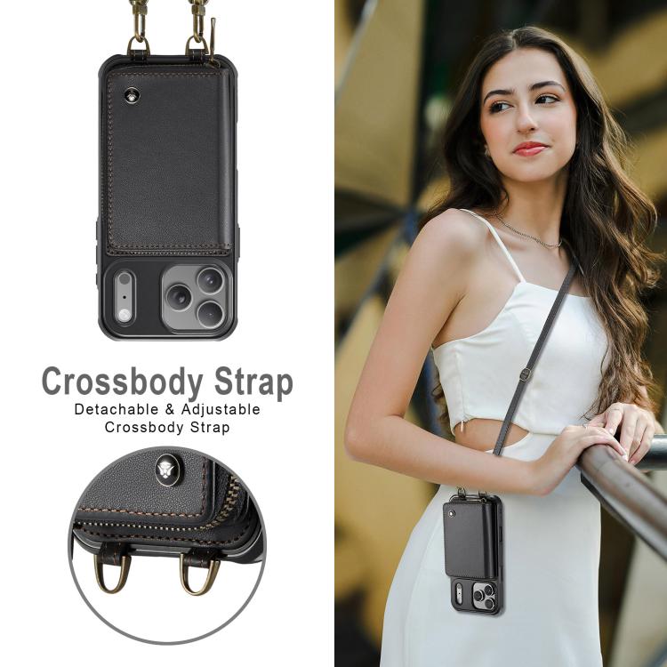JEEHOOD C22 zipper wallet iPhone case showing card slots and holder design