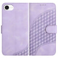 YX0060 elephant embossed leather iPhone case in light purple for iPhone 17e or 16e