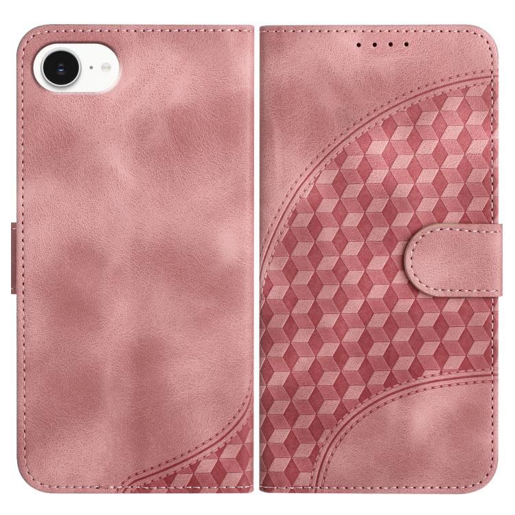 YX0060 elephant embossed leather iPhone case in pink for iPhone 17e or 16e