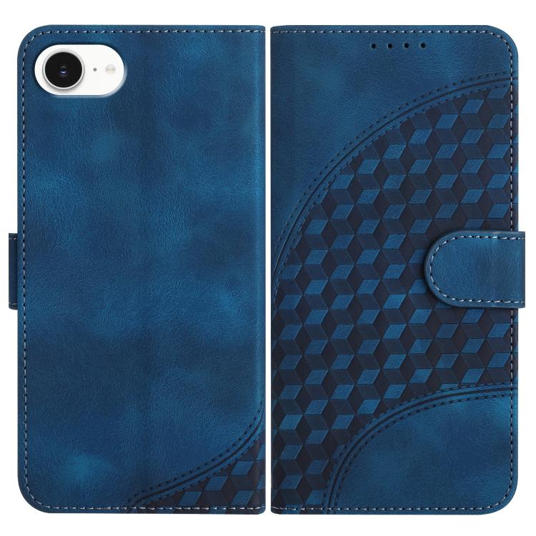 YX0060 elephant embossed leather iPhone case in royal blue for iPhone 17e or 16e