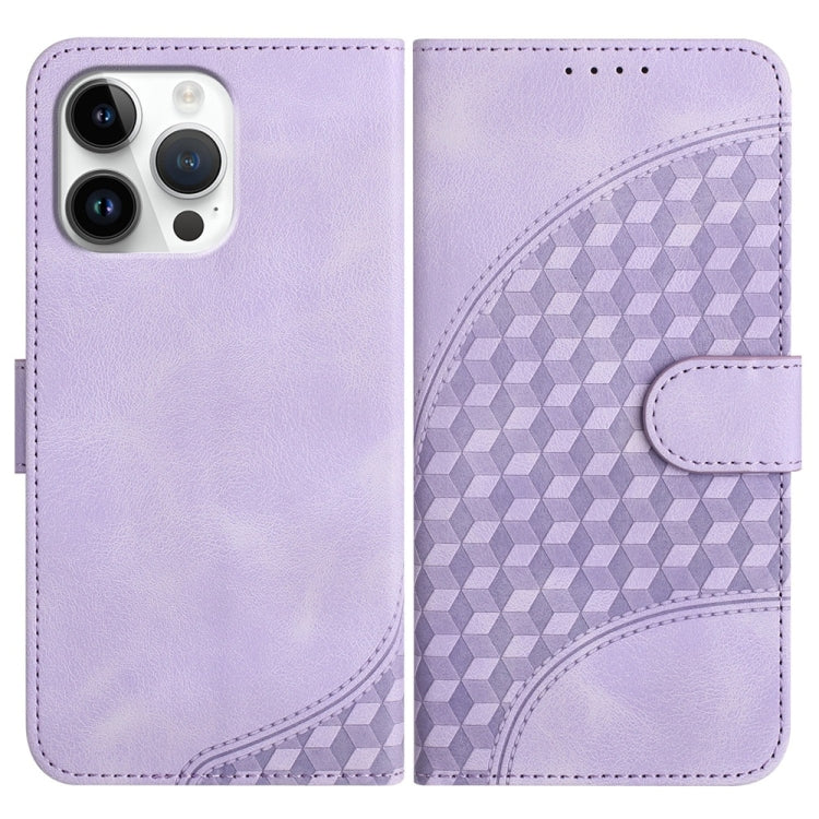 YX0060 elephant embossed iPhone case in light purple for iPhone 16 Pro Max