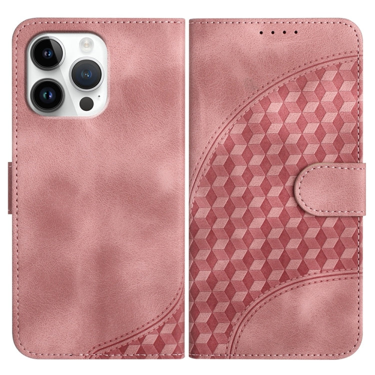 YX0060 elephant embossed iPhone case in pink for iPhone 16 Pro Max